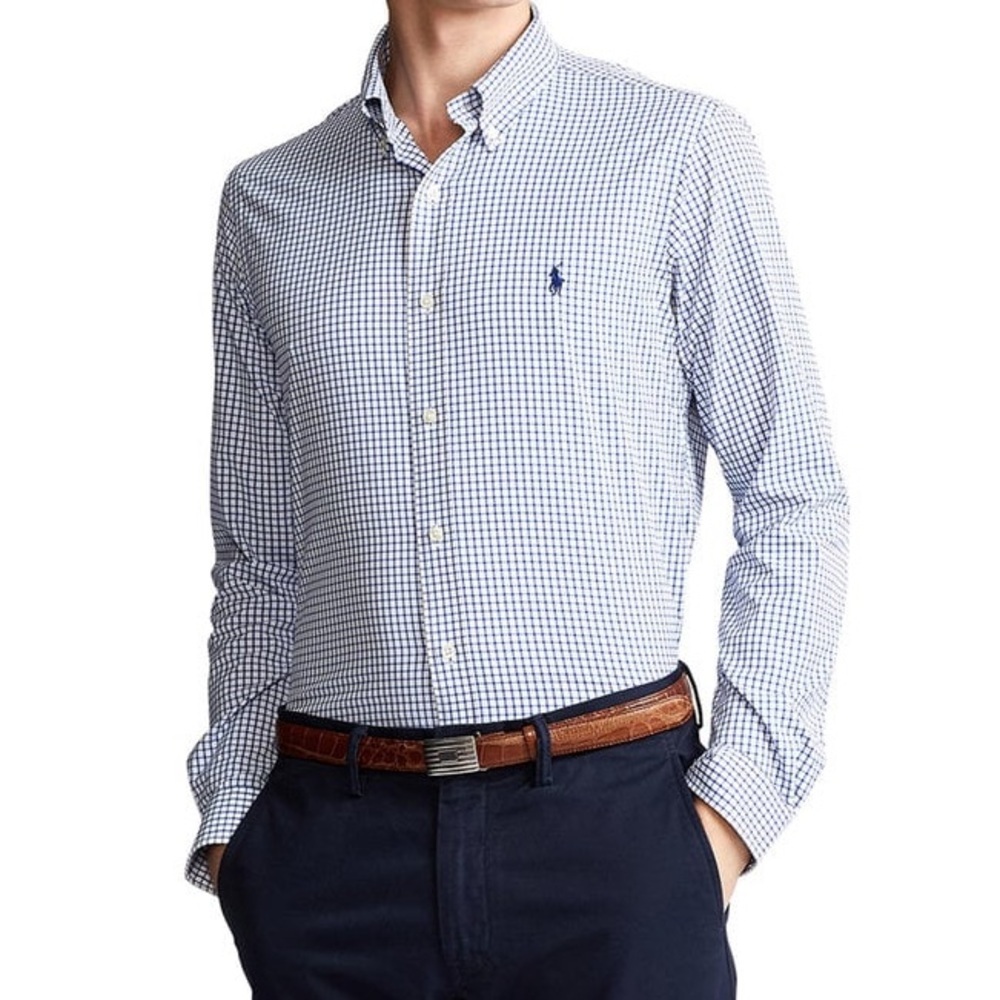 Polo Ralph Lauren CLASSIC FIT TWILL PERFORMANCE SPORT SHIRT size Small NWOT